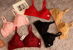 Basic Cotton Chikan Bra (PACK OF 4)