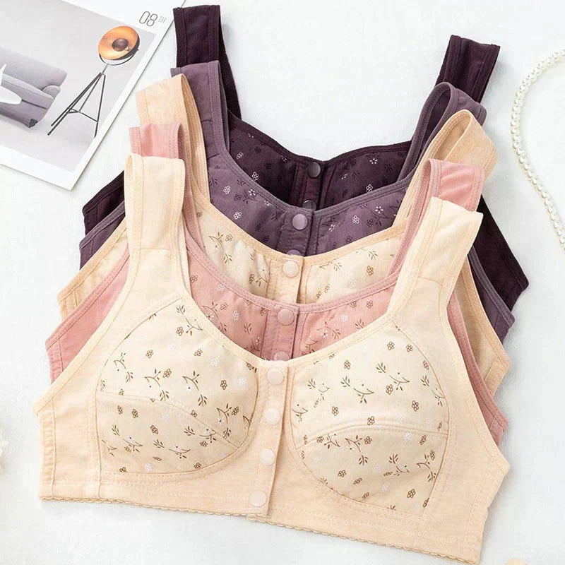 Anti Sagging Front Open Cooling Cotton Bra (PACK OF 4)